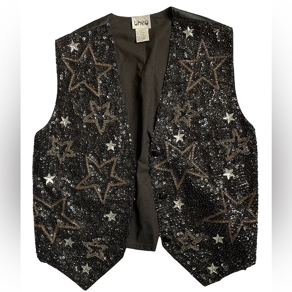VINTAGE 80’S SHINNING STAR SEQUENCED VEST